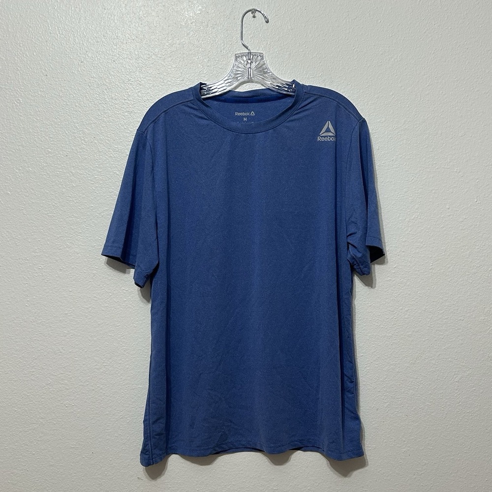 Reebok Blue Speedwick Athletic Moisture Wicking Short Sleeve T Shirt Mens Size M